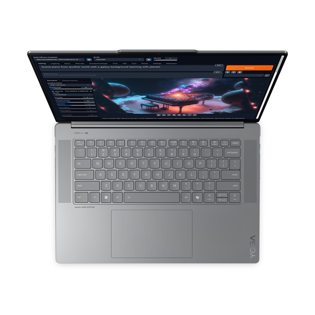 Laptop Lenovo Yoga Slim 7 15ILL9 Copilot+ PC, 15.3", Intel Core Ultra 7, Touchscreen 2.8K, 32 GB LPDDR5x-SDRAM, 1 TB SSD, i hirtë