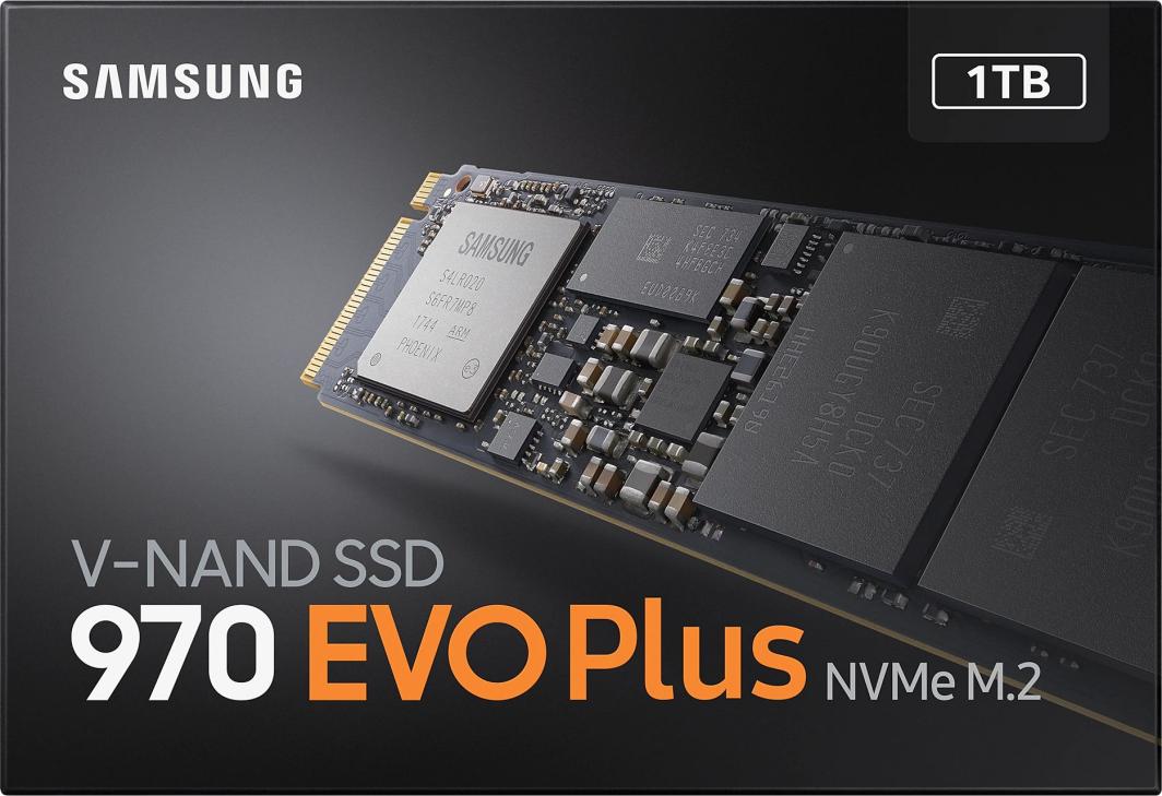 SSD диск Samsung 970 EVO Plus, 1TB, M.2 2280 PCI-E x4 Gen3 NVMe