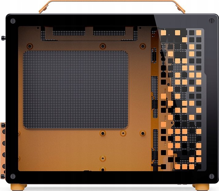 Kuti kompjuterike Jonsplus Z20, Micro ATX, me dorezë bartëse, e zezë portokalli