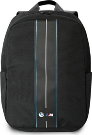 Çantë shpine BMW Blue Stripe BMBP15COMPVSKL, për laptop 16", najlon, e zezë