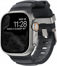 Rrip për Apple Watch Rocky Point Band, 46mm 49mm, gome FKM, Storm me titan natyral