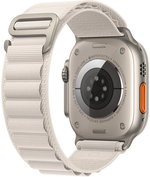 Apple Watch 49mm Band, Starlight Alpine Loop - Large