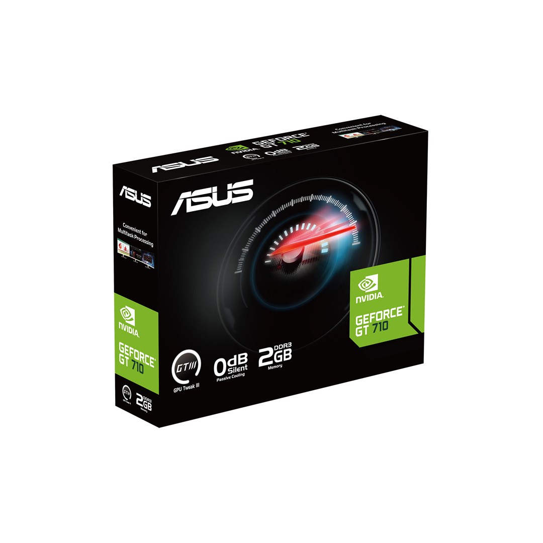 Kartë grafike ASUS NVIDIA GeForce GT 710, 2 GB GDDR3, GT710-SL-2GD3-BRK-EVO