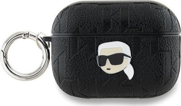 Mbulesë Karl Lagerfeld Monogram Karl Head për AirPods Pro 2, silikoni, e zezë
