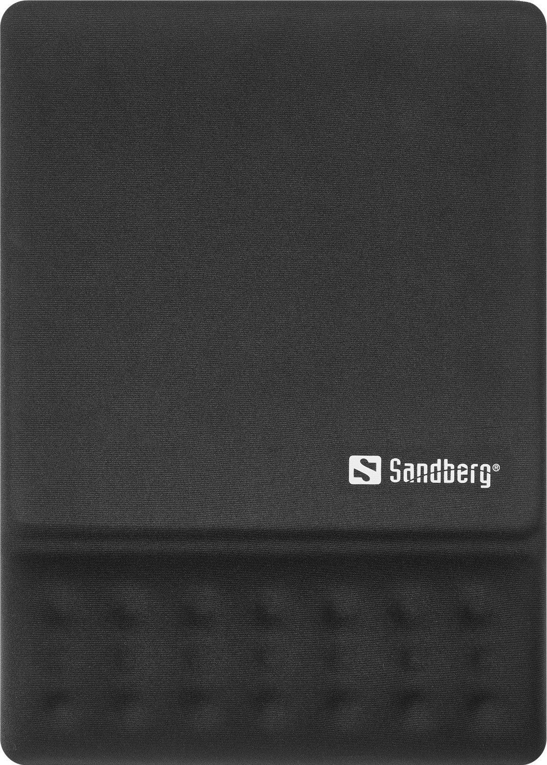 Mousepad Sandberg 520-38, mbështetje për kyçin e dorës, i zi