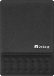 Mousepad Sandberg 520-38, mbështetje për kyçin e dorës, i zi