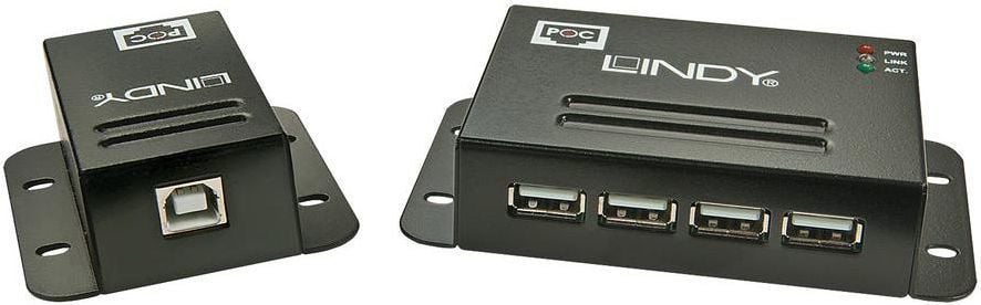 Zgjatues USB Lindy 42681, USB 2.0, Cat.5 50m, 4 porta