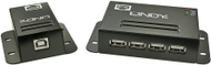 Zgjatues USB Lindy 42681, USB 2.0, Cat.5 50m, 4 porta