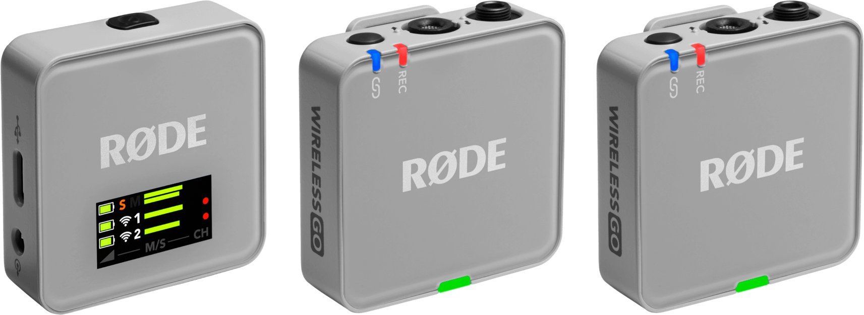 Mikrofon wireless RØDE Wireless GO Gen 3, sistem 2.4 GHz, regjistrim 32 bit, gri