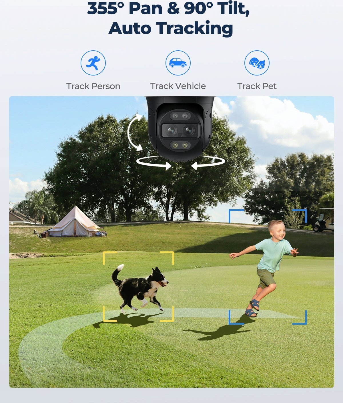 Kamera IP Reolink P760 TrackMix, 8MP 4K, PTZ Dual Tracking, vision nate