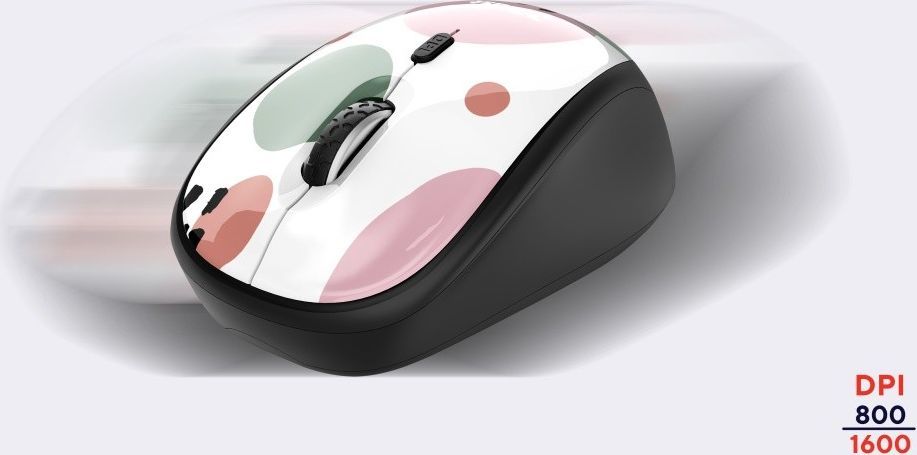 Maus Trust YVI, wireless, USB, i zi dhe rozë