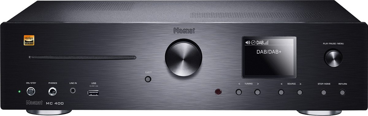 Receiver Hi-Fi Magnat MC 400, CD dhe streaming, radio DAB FM, argjendtë