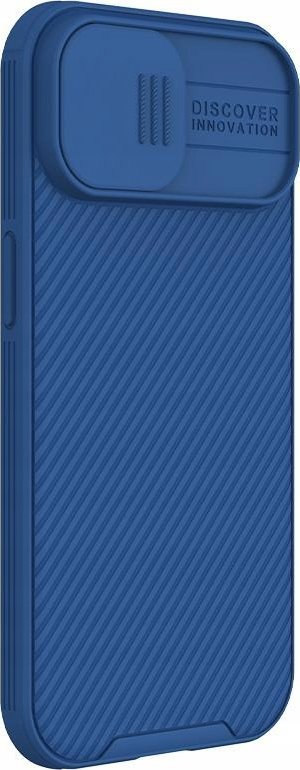 Futrollë Nillkin për iPhone 15 15 Plus 15 Pro 15 Pro Max, slide për kamerë, mbrojtje bumper, e zezë