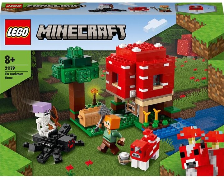 Set LEGO Minecraft 21179 The Mushroom House