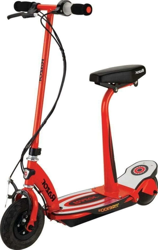 Trotinet elektrik Razor E100S Power Core, me sedilje, për fëmijë, i kuq