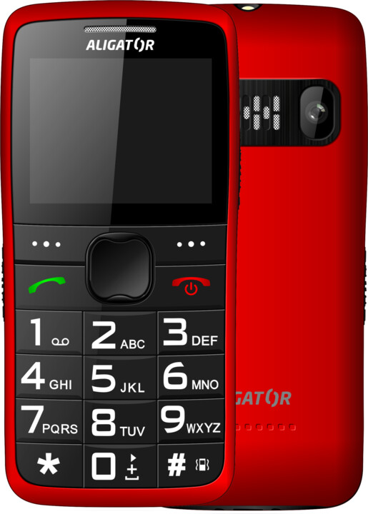 Celular Aligator A675, 2.2", i zi / kuq