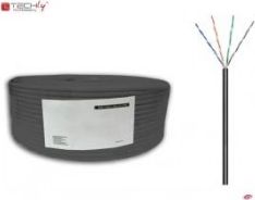 Kabllo Techly TechlyPro, U/UTP, Cat5e, 100m,e zezë
