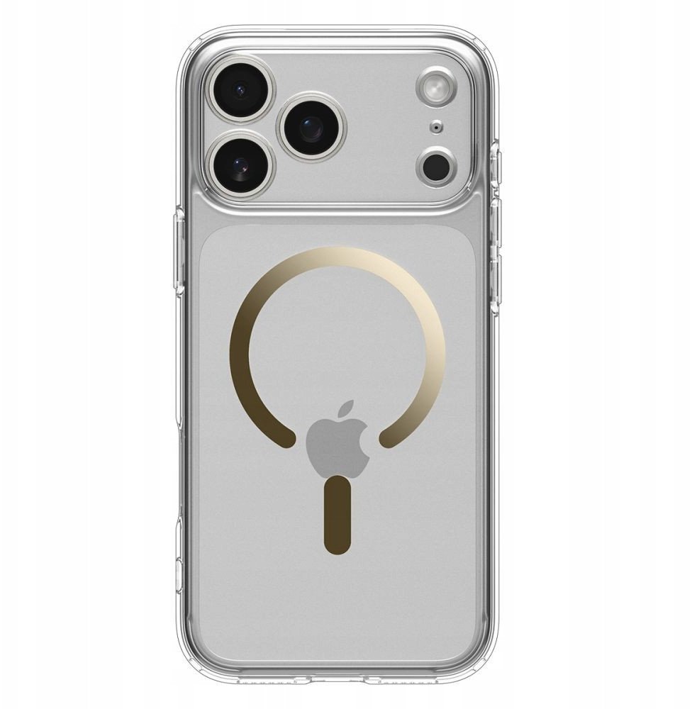 Mbrojtëse telefoni Spigen Ultra Hybrid MagSafe, për iPhone 17 Pro Max, transparente me të artë