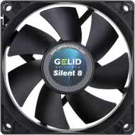 Ventilator kase Gelid Solutions Silent 8 Black, 80mm, 3 pin, i zi