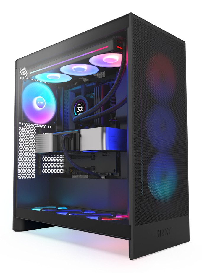 NZXT H7 Flow RGB (CM-H72FB-R1) - Kasë kompjuteri - e zezë