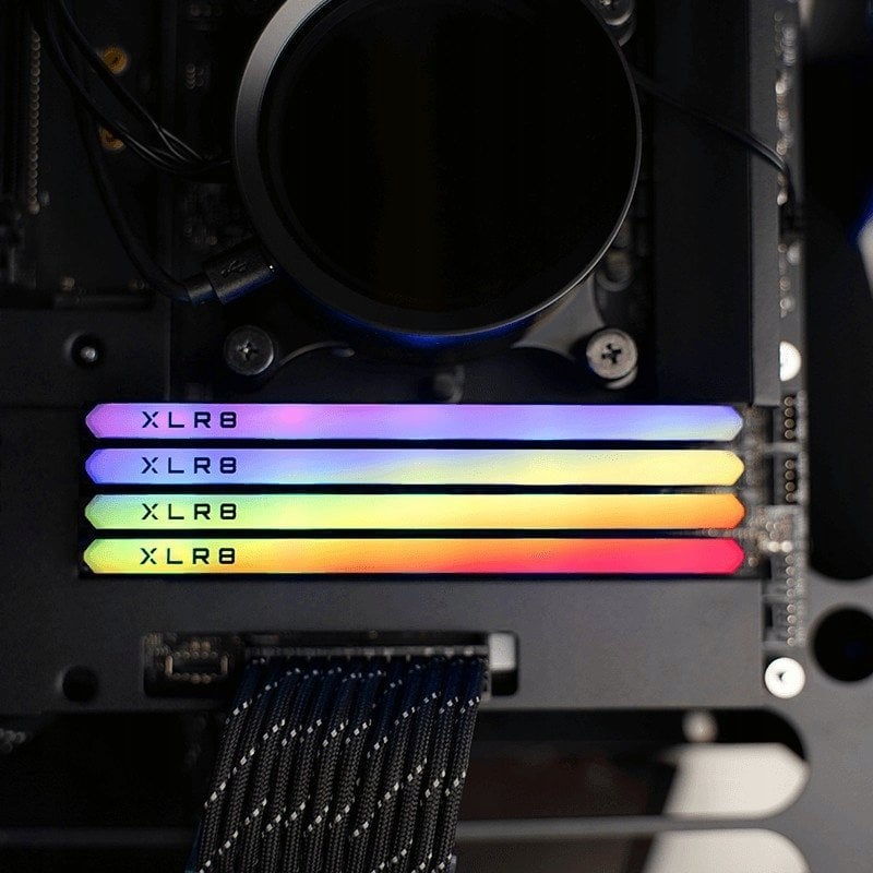 Memorie PNY XLR8 Gaming REV RGB, DDR4, 16 GB, 3200 MHz, CL16, MD16GD4320016VRGB-SI