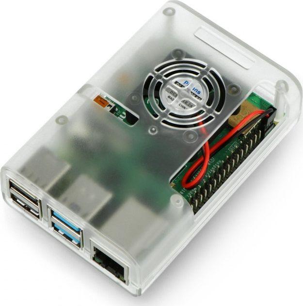 Kuti mbrojtëse JustPi Enclosure për Raspberry Pi 4B, me ventilator, e zezë