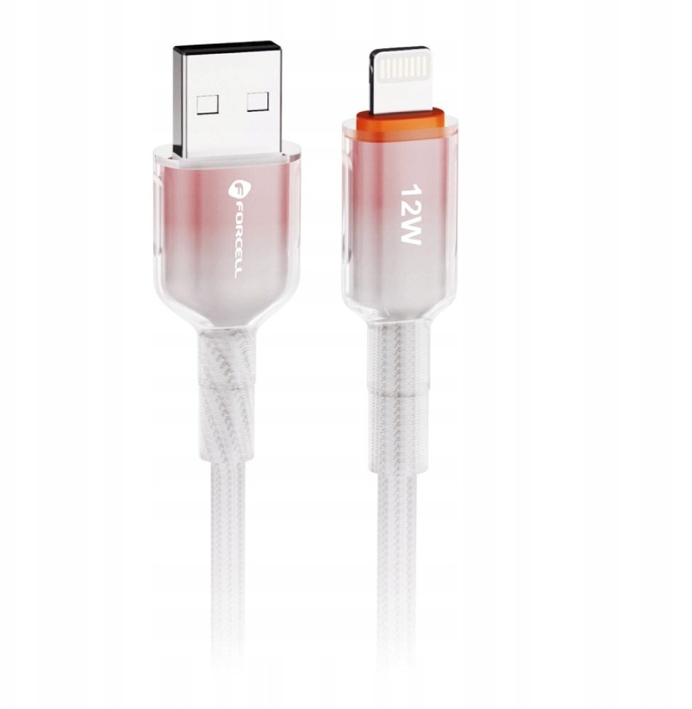 Kabllo USB Forcell F ENERGY C353, USB A në Lightning, 1m, e bardhë
