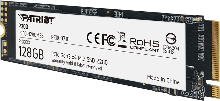SSD диск Patriot P300, M.2, 128 GB