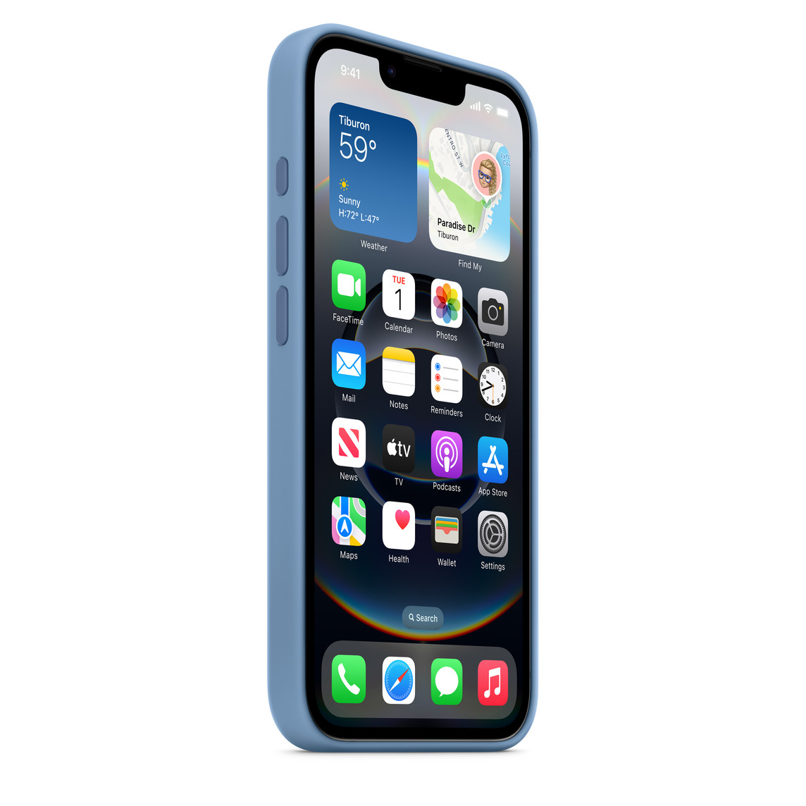 Apple iPhone 16e Silicone Case, Winter Blue
