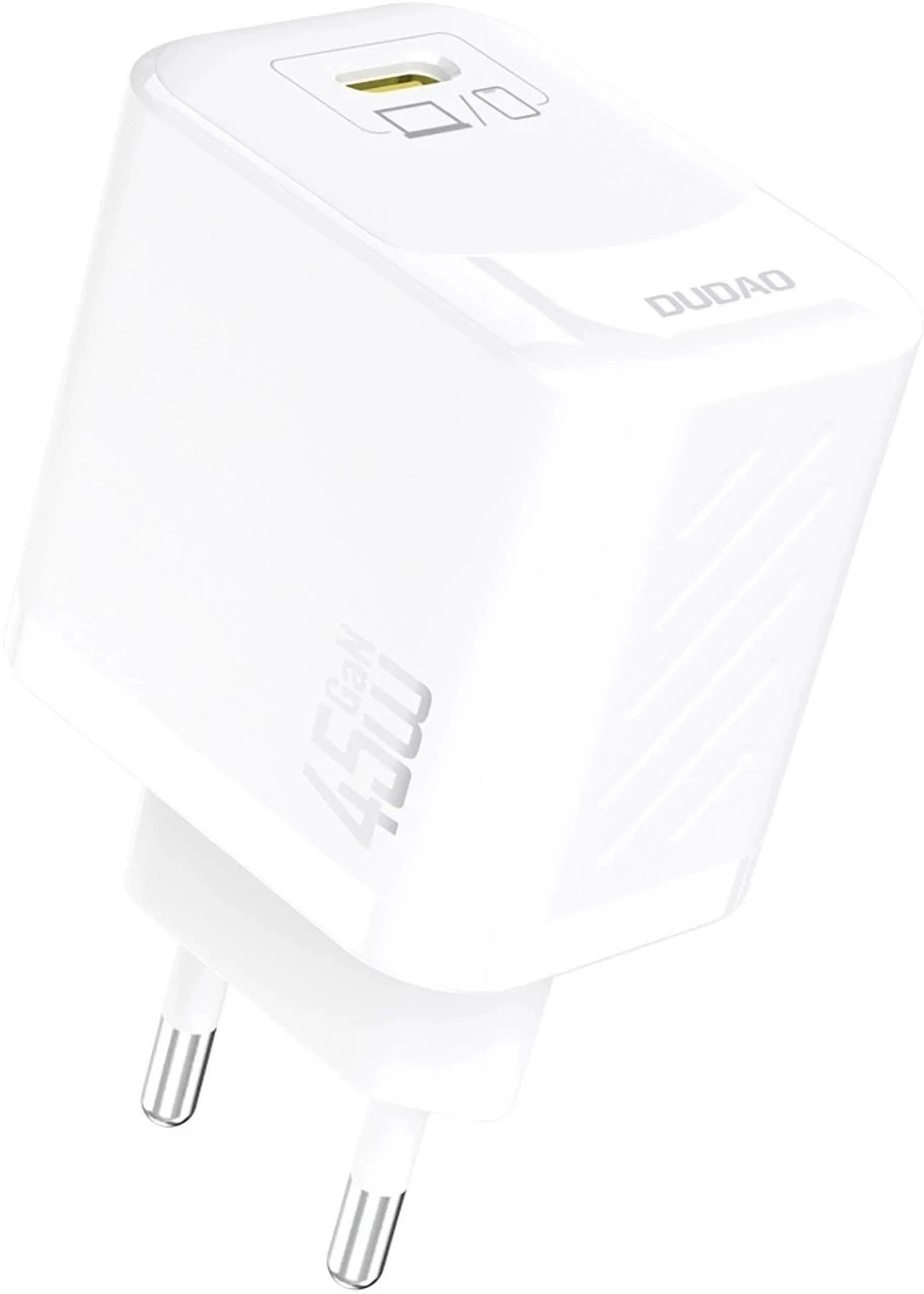 Полнач за ѕид Dudao A28EU, 45W GaN, USB C, бел
