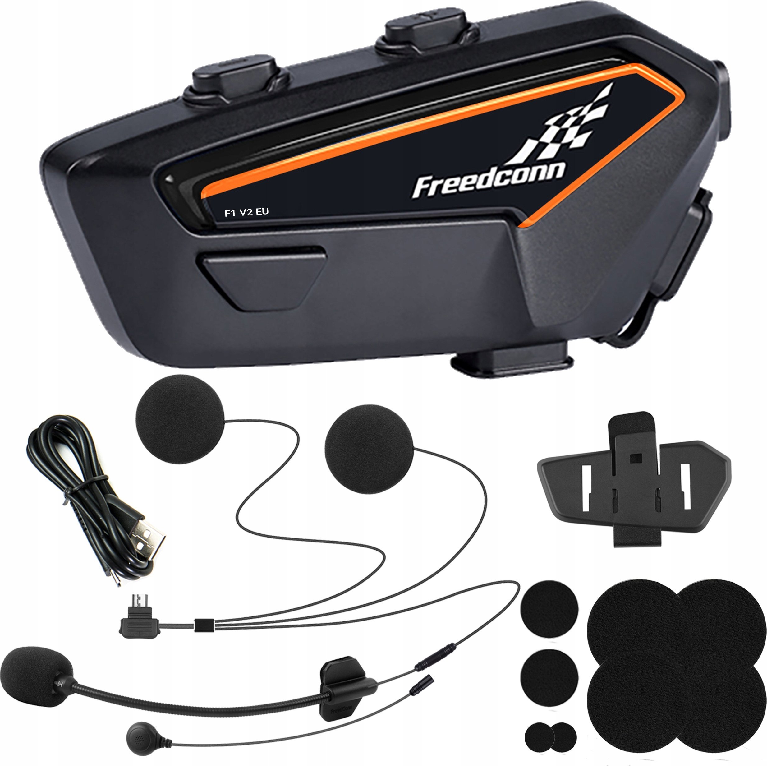 Interkom moto FreedConn Audio F1 V2 EU, Bluetooth 5.2, IP65, i zi