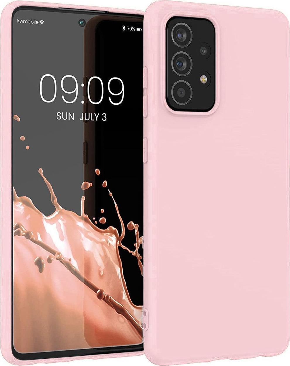 Mbulesë silikoni Hurtel për Samsung Galaxy A22 4G, fleksibile, rozë