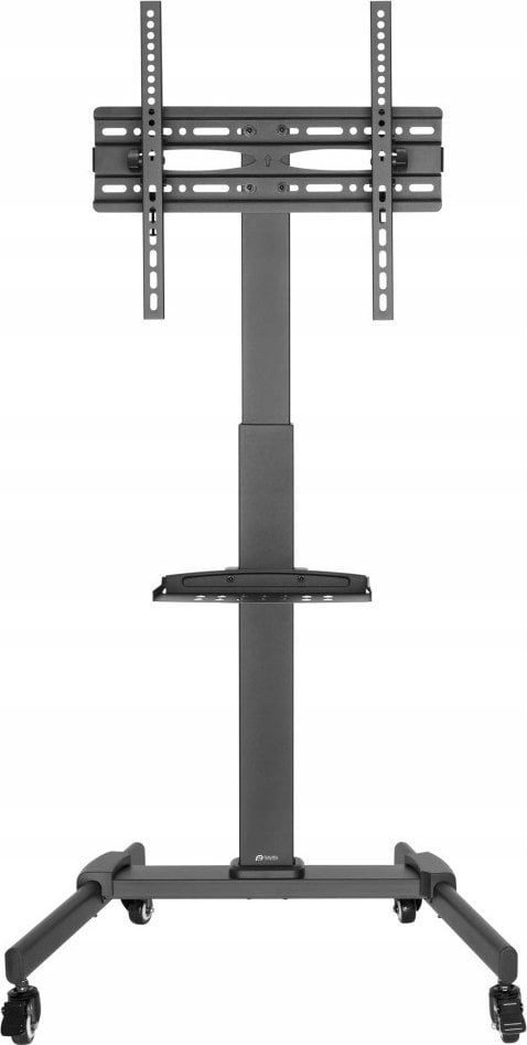 Stendë televizori mobile Techly, 32-55", 35kg, me raft AV, e zezë