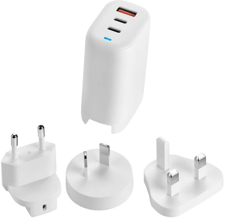 Karikues Acer GaN, 65W, USB-A, 2x USB-C, EU + UK, i bardhë