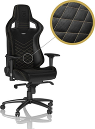 Karrige gaming Noblechairs EPIC, lëkurë sintetike, Black Gold, e zezë