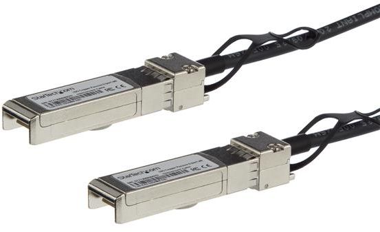 Kabllo patchcord StarTech SFP+, 10Gps, 2m, e zezë