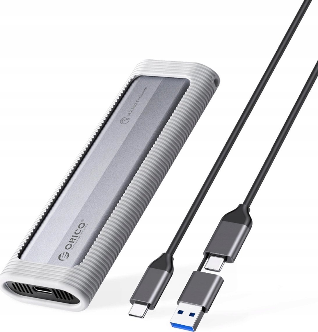 Kuti e jashtme Orico AXM2F V1, M.2 SATA NGFF, USB C 5Gb/s, gri