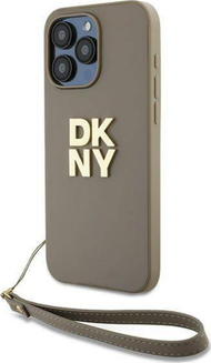 Mbulesë telefoni DKNY DKHCP15LPBSWSE, për iPhone 15 Pro 6.1", hardcase me rrip dore, bezhë