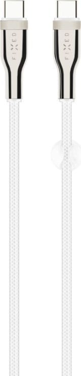 Kабел USB-C во USB-C FIXED, 2 m, 100W PD, бел