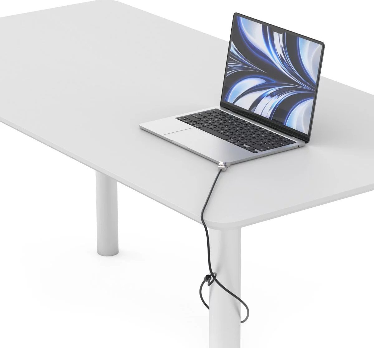 Adapter sigurie Compulocks Ledge për MacBook Air 13" M2 M3, me kyç me çelës, argjendtë