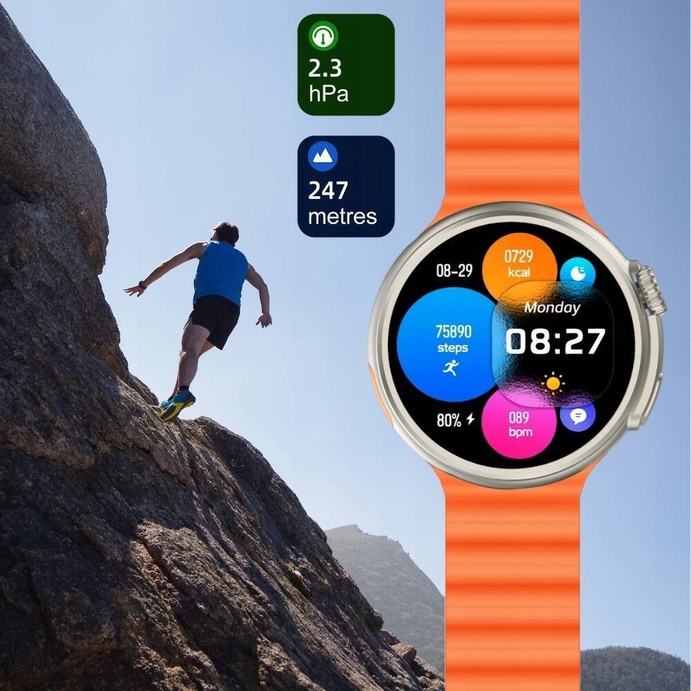Orë inteligjente Yaxo Oxnard Lumen, Bluetooth, monitorim aktiviteti, portokalli