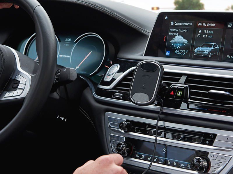 Mbajtës magnetik për veturë iOttie iTap 2, montim në grilë ajri, karikim wireless QI, i zi