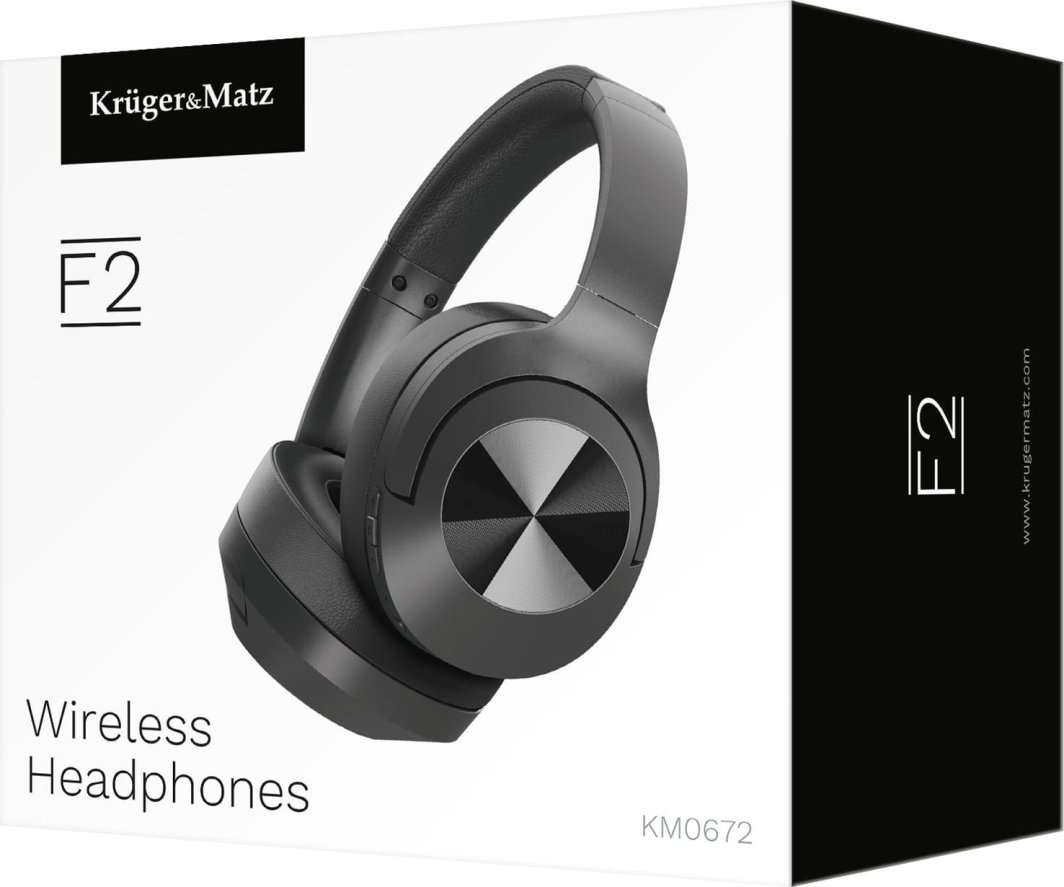 Kufje wireless On Ear Kruger&Matz KM0672 B, 40mm, 20Hz 20kHz, të zeza