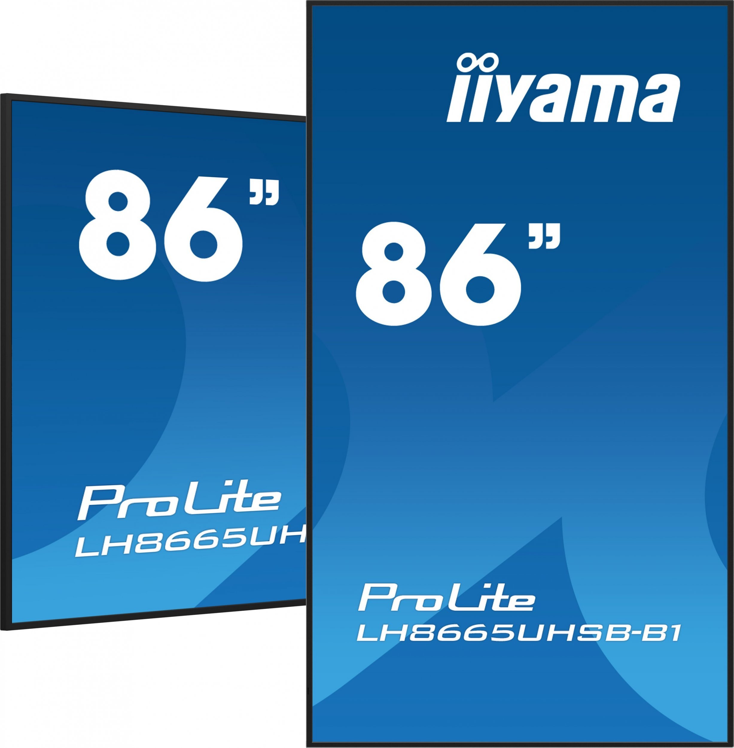 Monitor profesional Iiyama LH8665UHSB-B1, 86", 4K Ultra HD, 800 cd/m², Wi-Fi, i zi