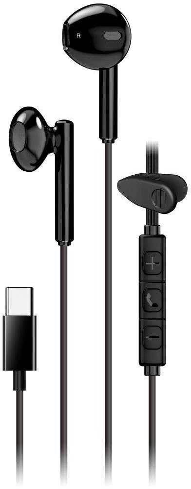Kufje Genius HS-M366 me mikrofon, USB Type C, të zeza