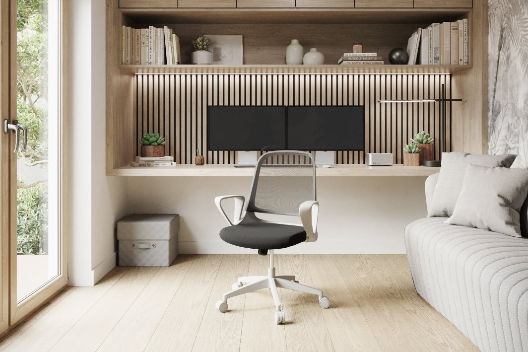 [OUTLET] Karrige zyre SENSE7 Sopty, e bardhë/ hirtë