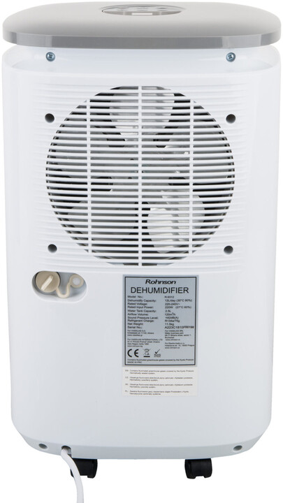 [OUTLET] Dehumidifikues ajri Rohnson R-9912 Ionic + pastrues ajri, i bardhë