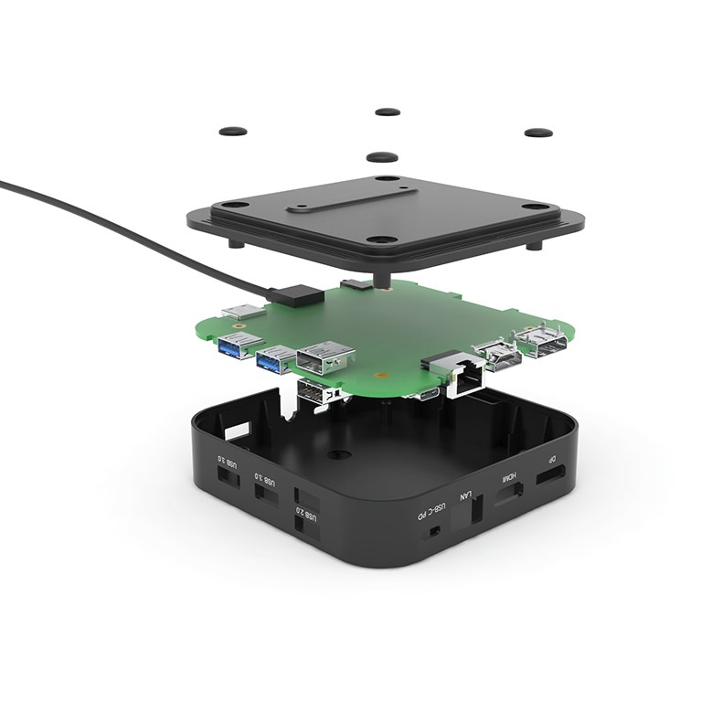 Stacion lidhës i-tec USB-C HDMI DP, 100W, i zi