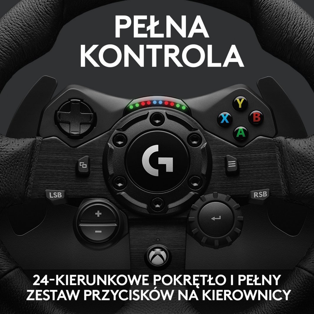 Set vozitjeje (timon, ndërrues shpejtësish dhe pedale) Logitech G923 për Xbox Series X / S / One / PC, i zi