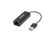 Kartë rrjeti Lanberg NC-0100-01, USB 2.0, 100Mbps, RJ45, e zezë